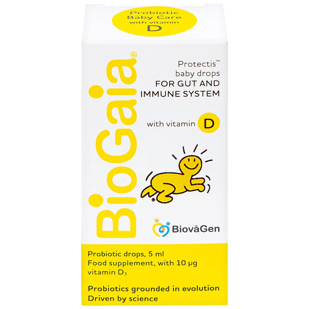 DUNG DỊCH BỔ SUNG LỢI KHUẨN VÀ VITAMIN D3 BIOGAIA PROTECTIS BABY DROPS WITH VITAMIN D3 5ML 5
