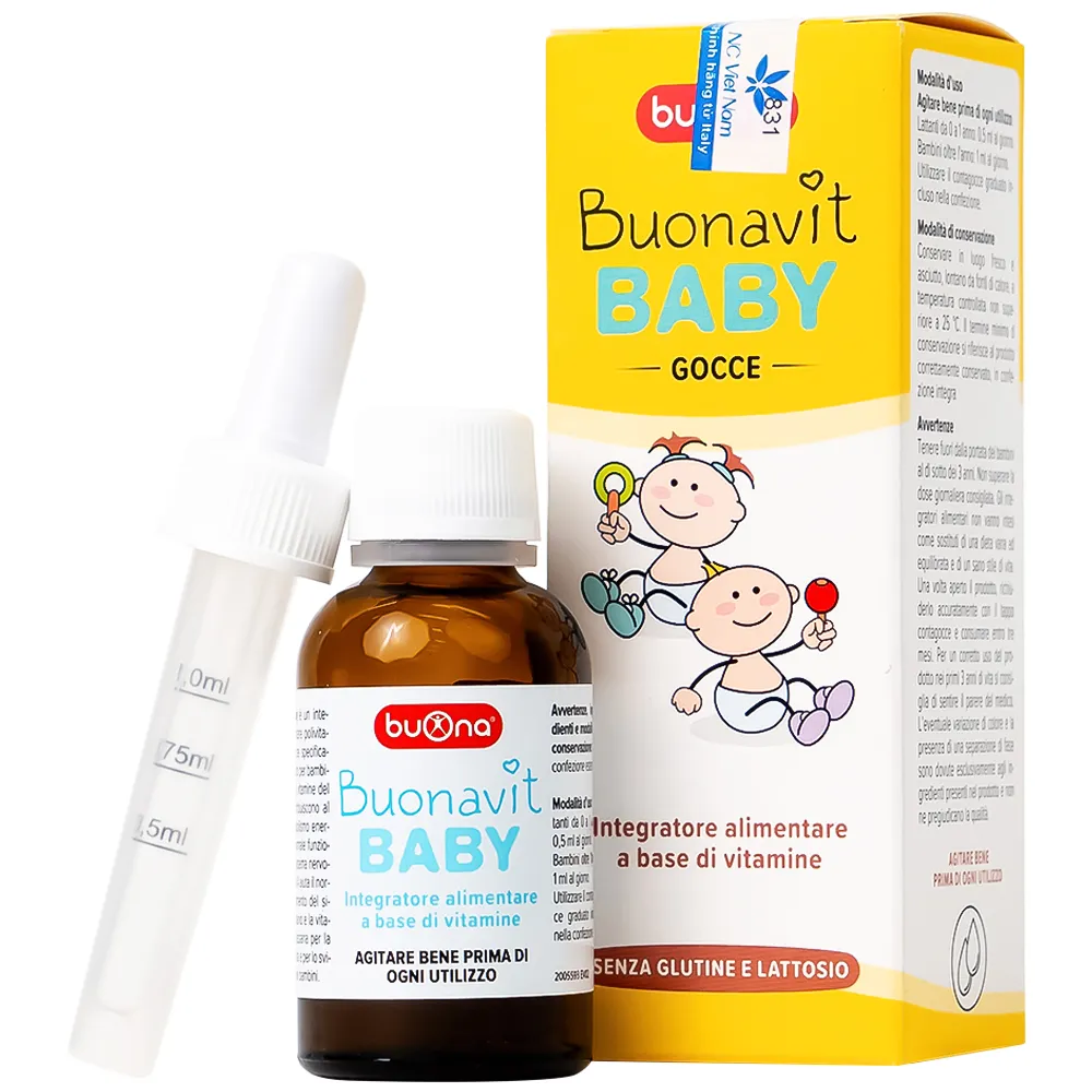 DUNG DỊCH BỔ SUNG VITAMIN CHO TRẺ BUONA BOUNAVIT BABY 20ML