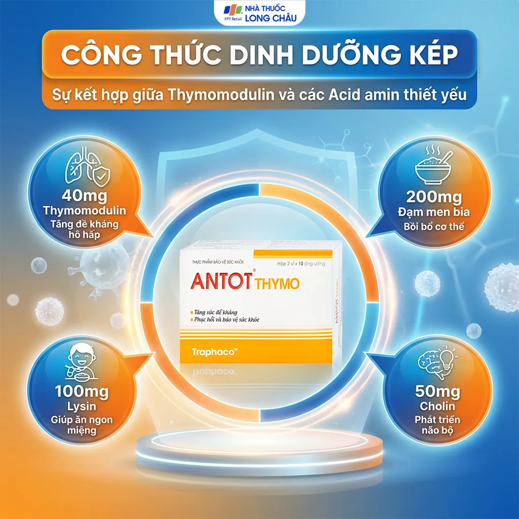 DUNG DỊCH GIÚP ĂN NGON MIỆNG ANTOT THYMO TRAPHACO 2X10 ỐNG 10ML 3