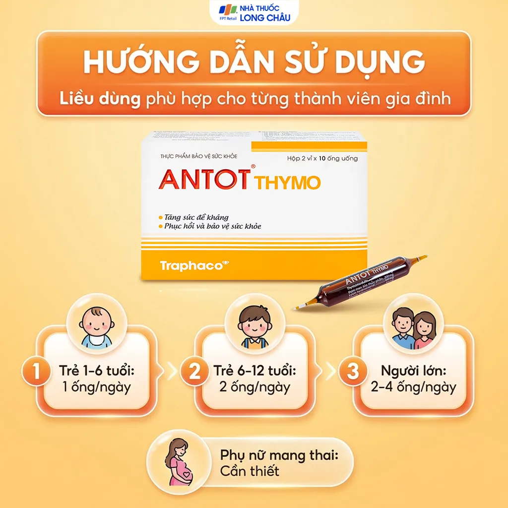 DUNG DỊCH GIÚP ĂN NGON MIỆNG ANTOT THYMO TRAPHACO 2X10 ỐNG 10ML 5