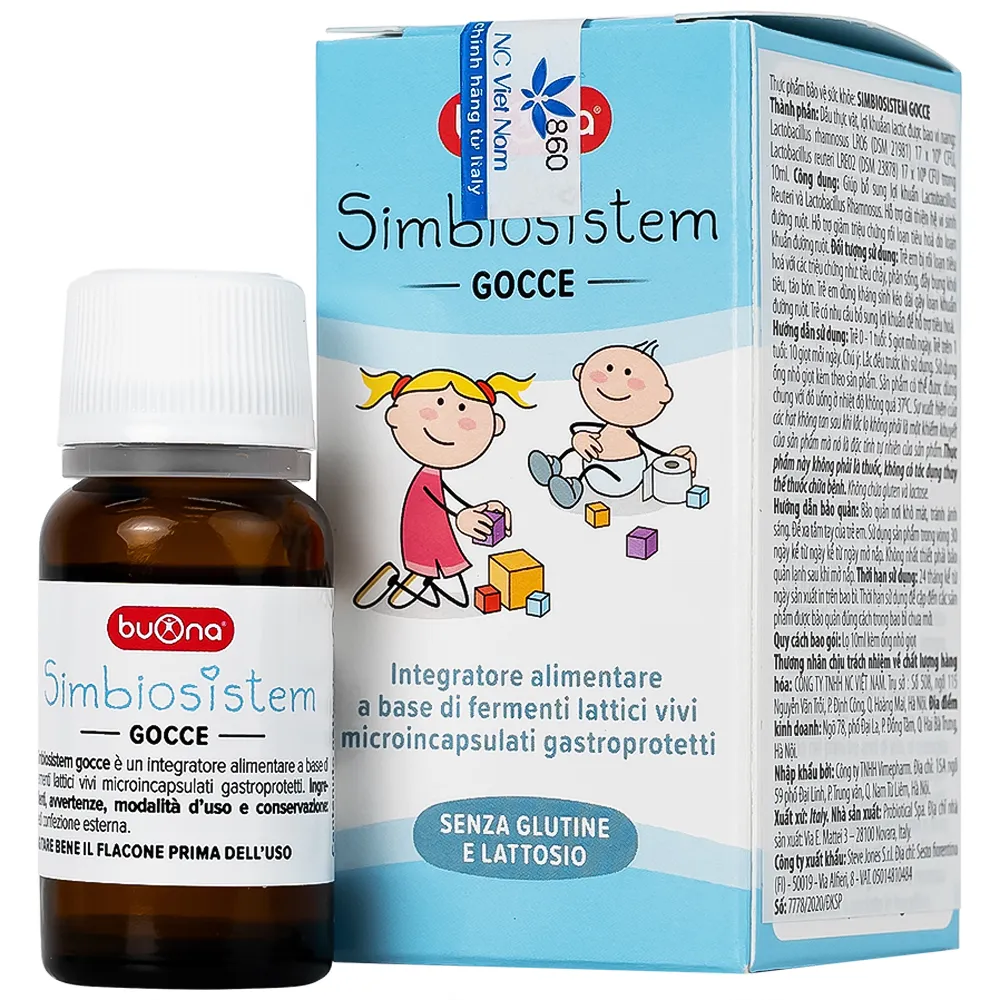 DUNG DỊCH GIÚP BỔ SUNG LỢI KHUẨN BUONA SIMBIOSISTEM GOCCE 10ML