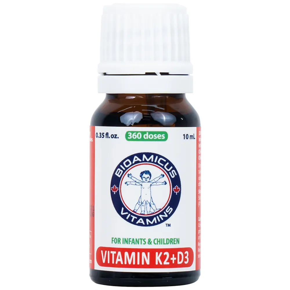 DUNG DỊCH GIÚP XƯƠNG RĂNG TRẺ CHẮC KHỎE BIOAMICUS VITAMIN K2 & D3 10ML 11