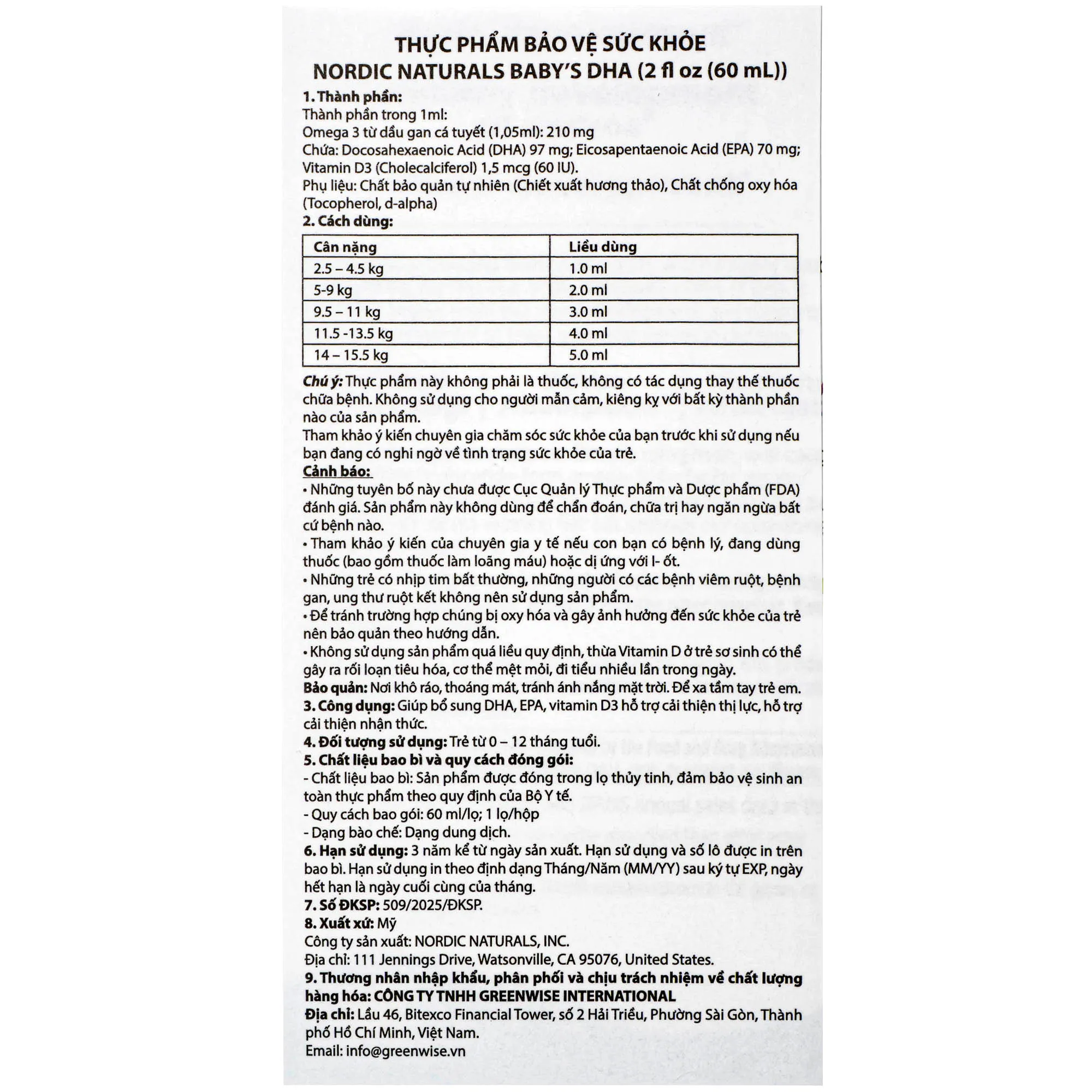 DUNG DỊCH HỖ TRỢ CẢI THIỆN THỊ LỰC CHO TRẺ NORDIC NATURALS BABY'S DHA 60ML 11