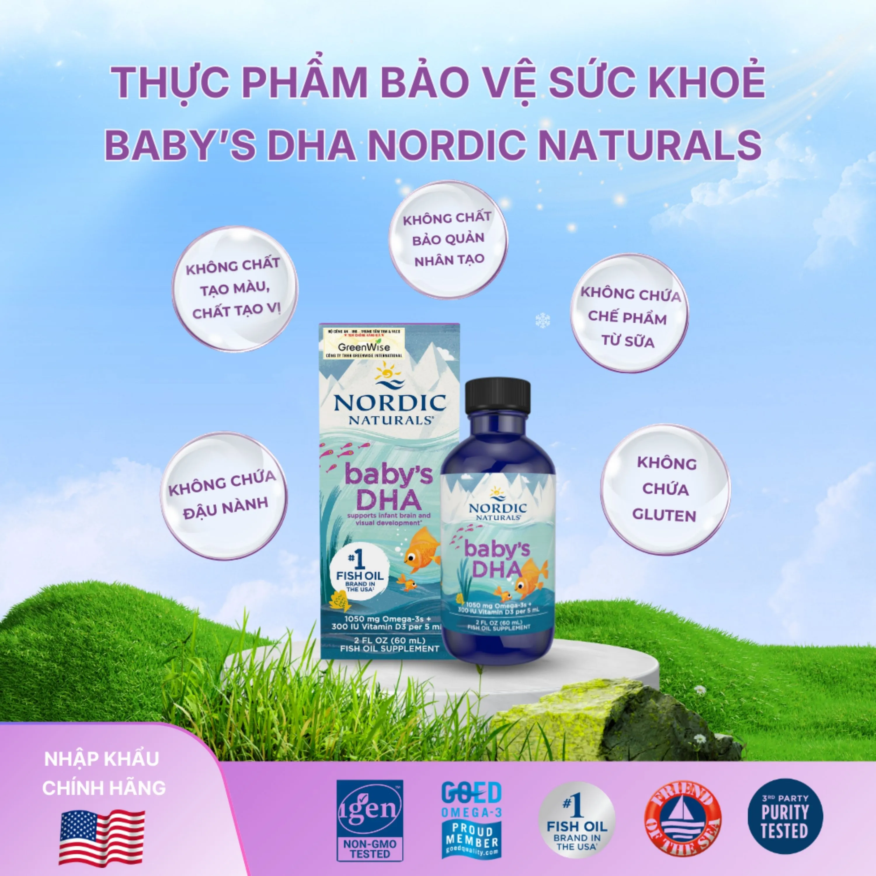 DUNG DỊCH HỖ TRỢ CẢI THIỆN THỊ LỰC CHO TRẺ NORDIC NATURALS BABY'S DHA 60ML 4