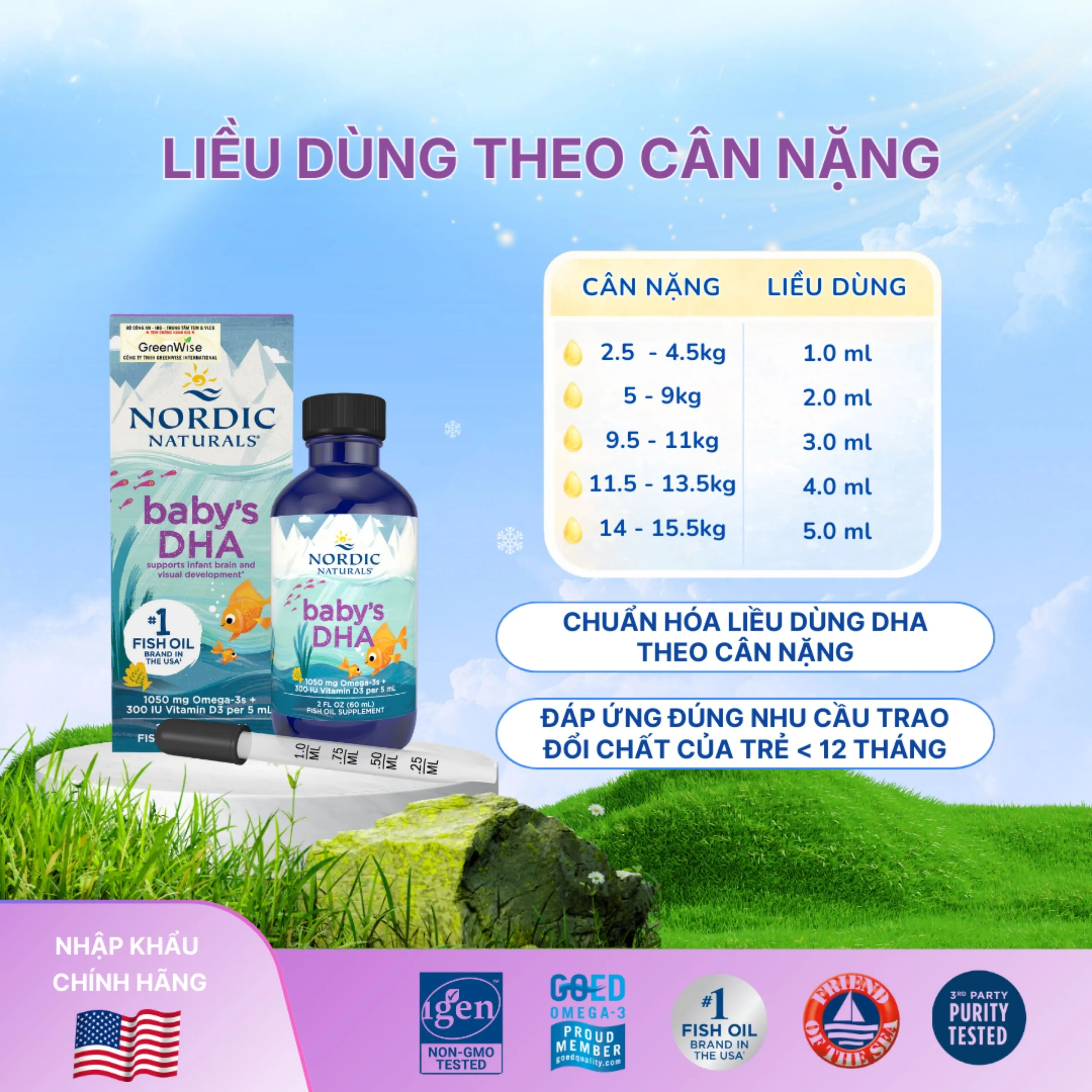 DUNG DỊCH HỖ TRỢ CẢI THIỆN THỊ LỰC CHO TRẺ NORDIC NATURALS BABY'S DHA 60ML 7