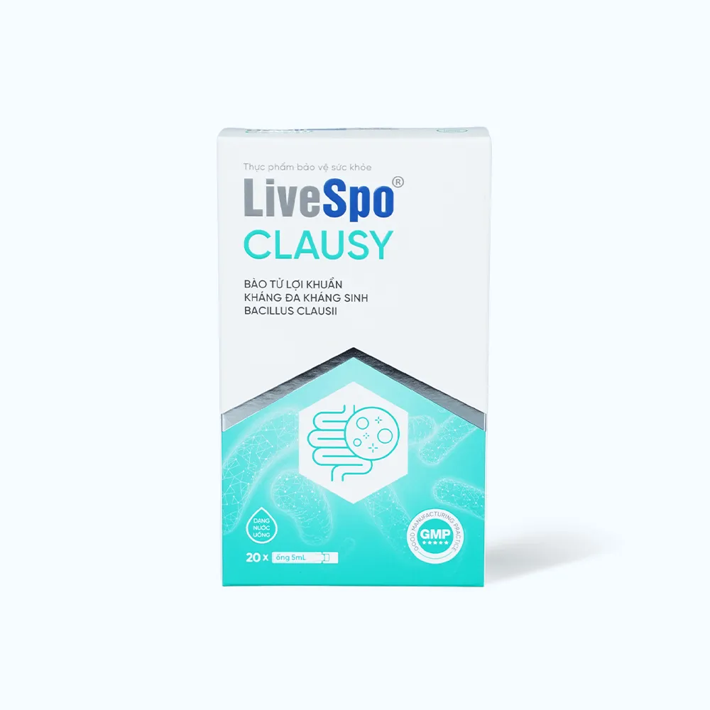 Dung dịch LiveSpo Clausy (Hộp 20 ống) giúp cân bằng hệ vi sinh đường ruột