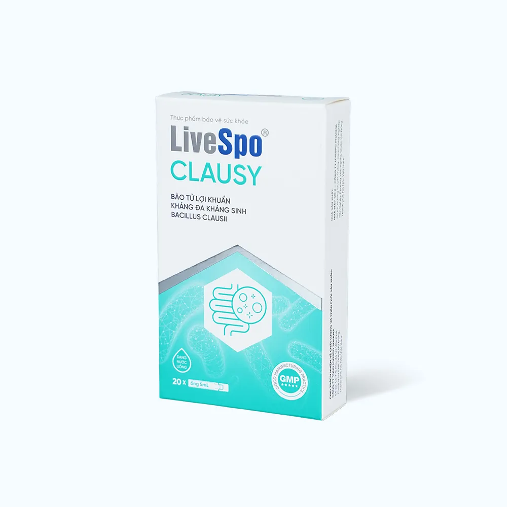 Dung dịch LiveSpo Clausy (Hộp 20 ống) giúp cân bằng hệ vi sinh đường ruột 4