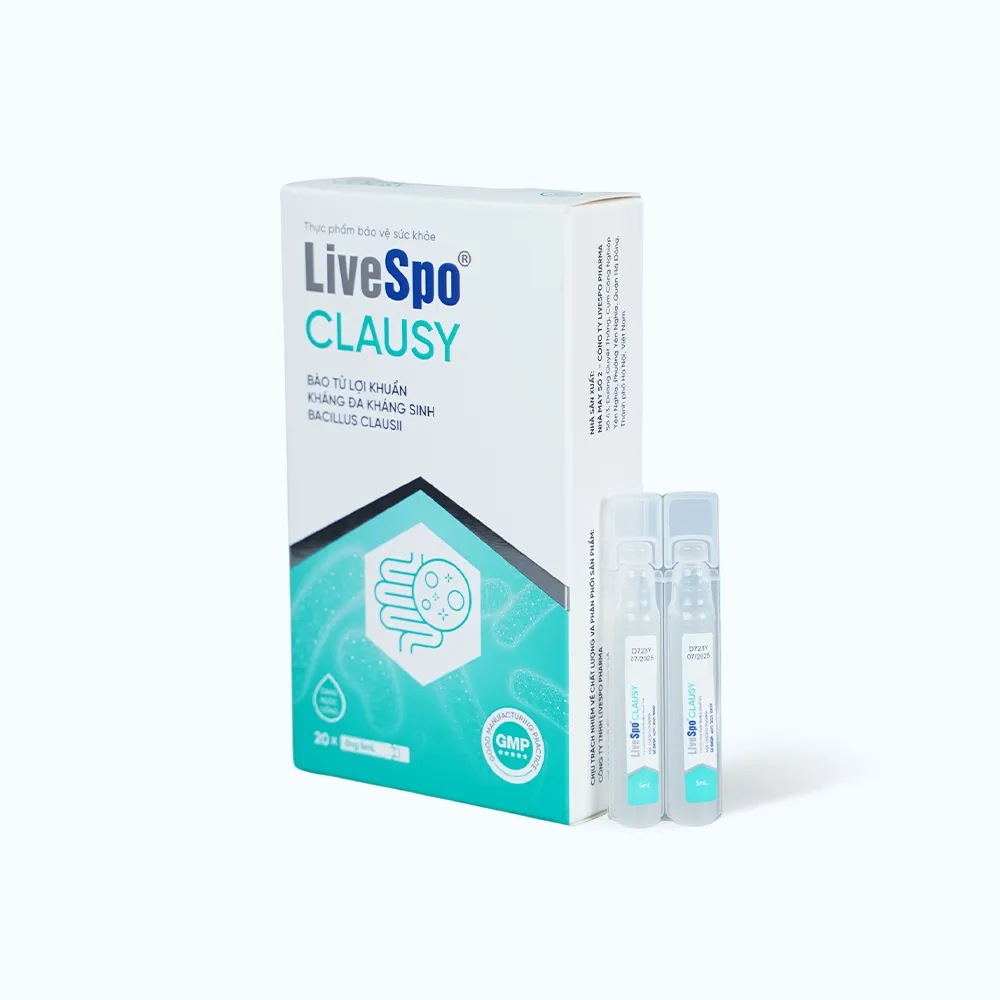 Dung dịch LiveSpo Clausy (Hộp 20 ống) giúp cân bằng hệ vi sinh đường ruột 6