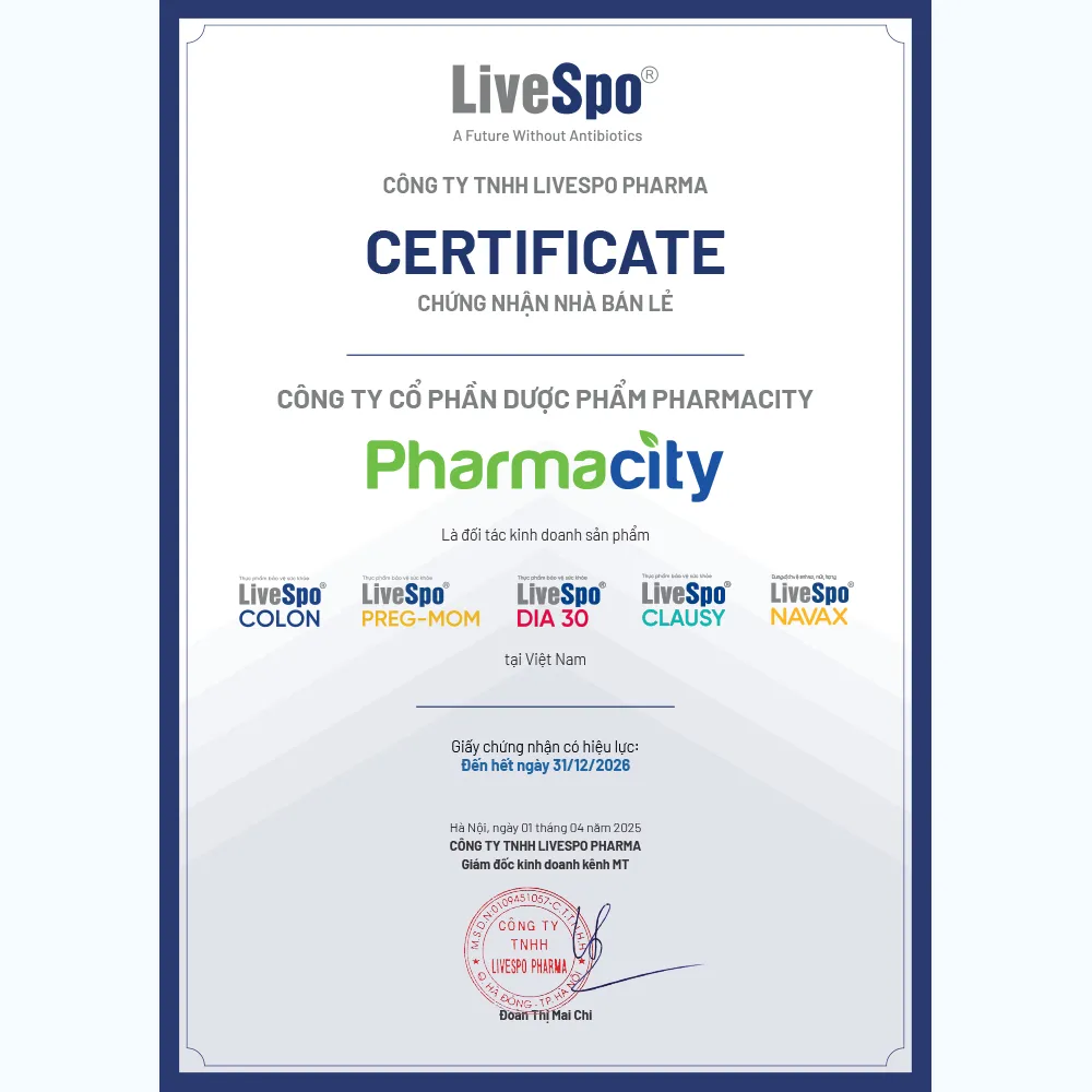 Dung dịch LiveSpo Clausy (Hộp 20 ống) giúp cân bằng hệ vi sinh đường ruột 8