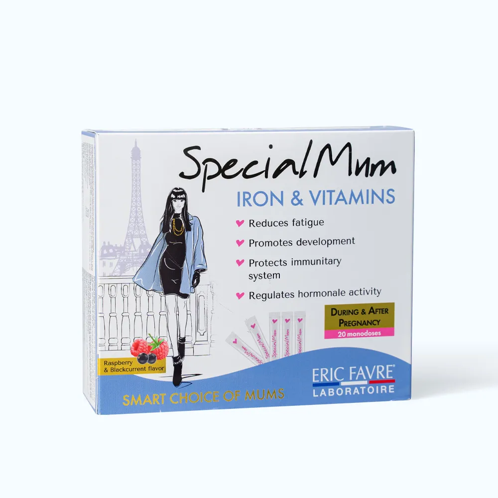 Dung dịch Special Mum Eric Favre (Hộp 20 gói) giúp bổ sung sắt cho mẹ bầu 2