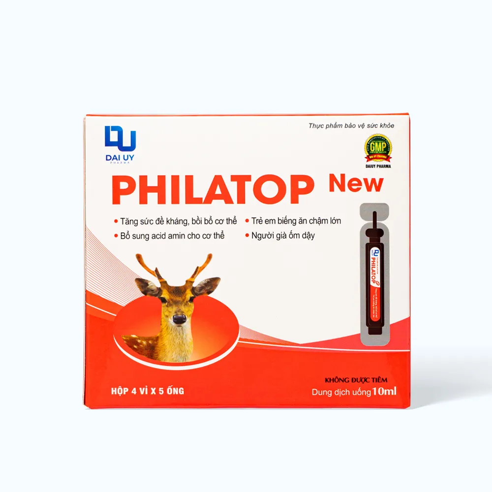 Dung dịch uống Đại Uy Philatop bổ sung acid amin, tăng sức khỏe (20 ống x 10ml)