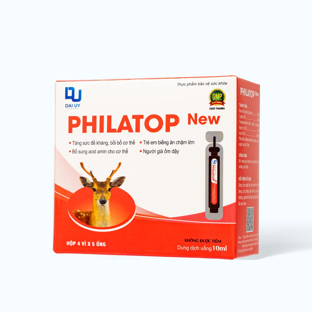 Dung dịch uống Đại Uy Philatop bổ sung acid amin, tăng sức khỏe (20 ống x 10ml) 2