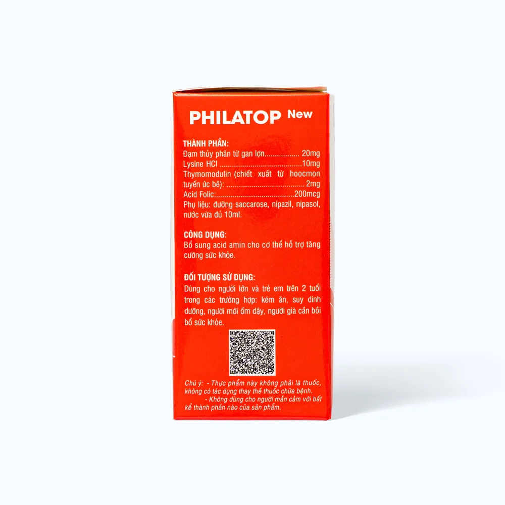 Dung dịch uống Đại Uy Philatop bổ sung acid amin, tăng sức khỏe (20 ống x 10ml) 3