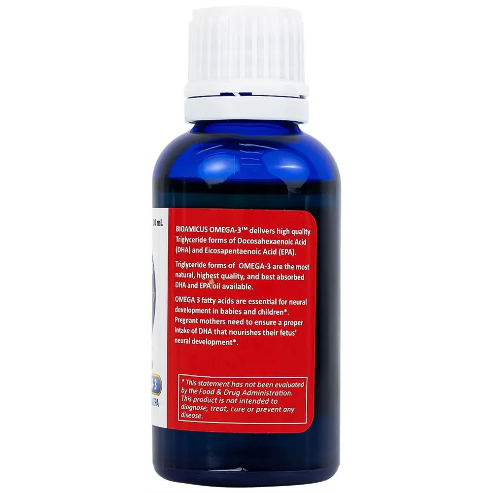 DUNG DỊCH UỐNG HỖ TRỢ BỔ NÃO BIOAMICUS OMEGA-3 30ML 12