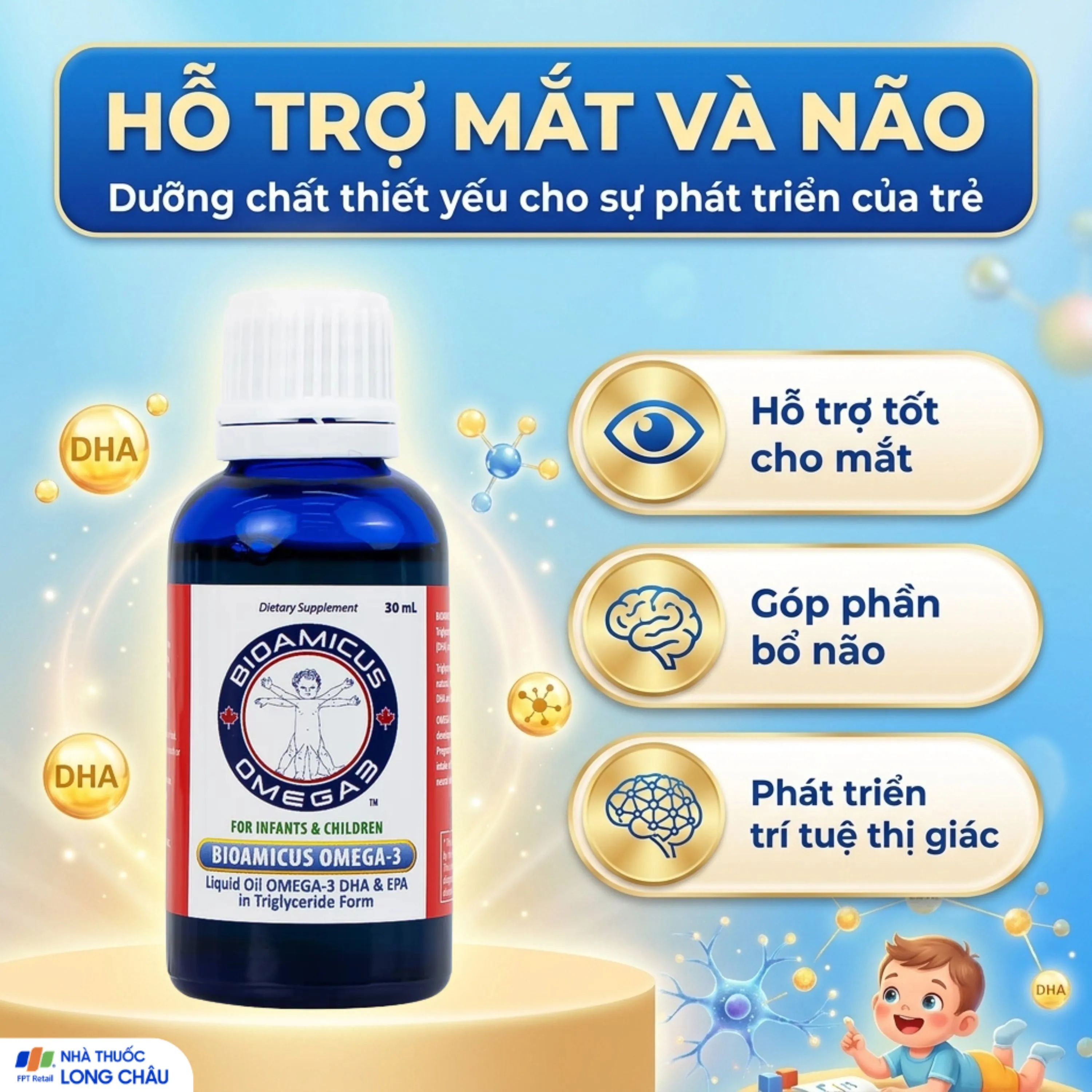 DUNG DỊCH UỐNG HỖ TRỢ BỔ NÃO BIOAMICUS OMEGA-3 30ML 4