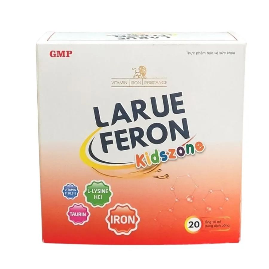 Dung dịch uống Larue Feron bổ sung sắt giúp ăn ngon miệng (Hộp 20 ống)