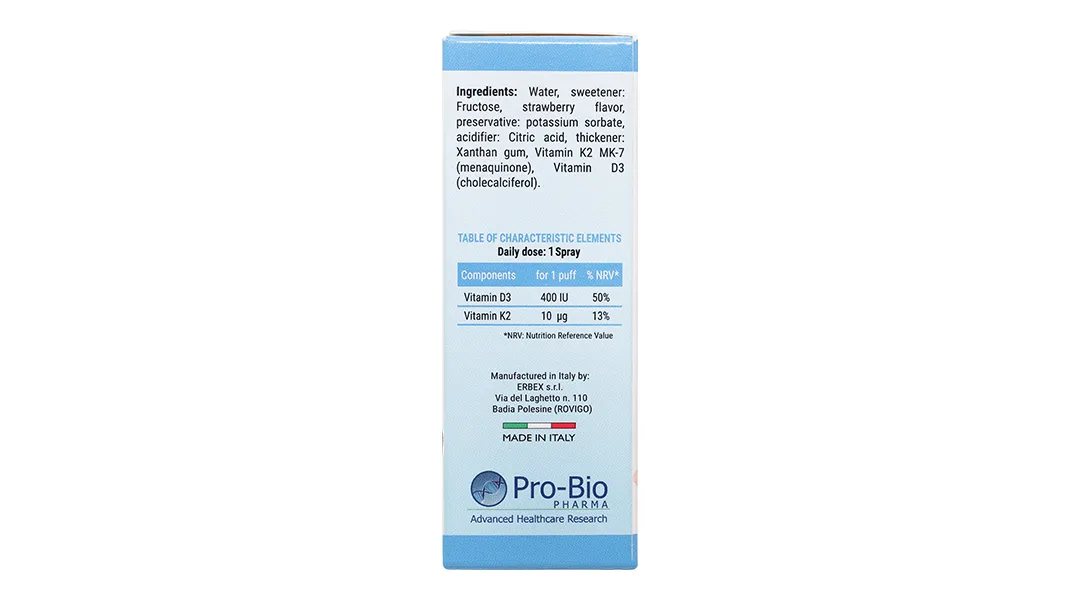Dung dịch xịt Healthyplex D3K2 Spray chai 10ml 5