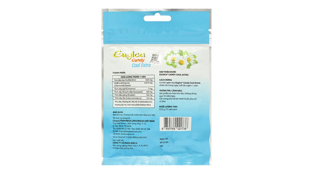 Eugica Candy Cool Extra gói 15 viên 4