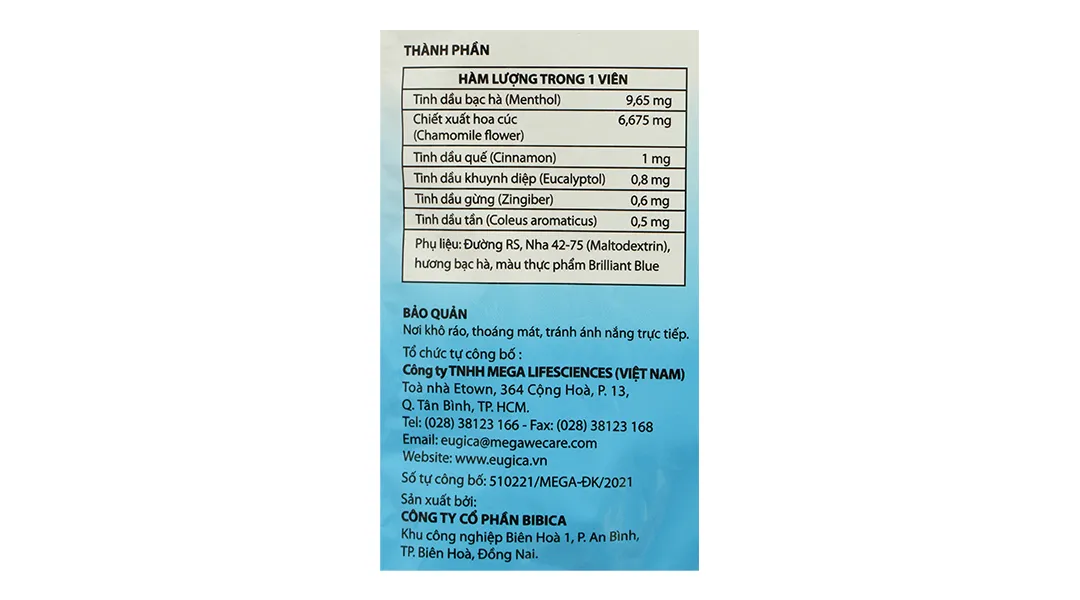 Eugica Candy Cool Extra gói 15 viên 5