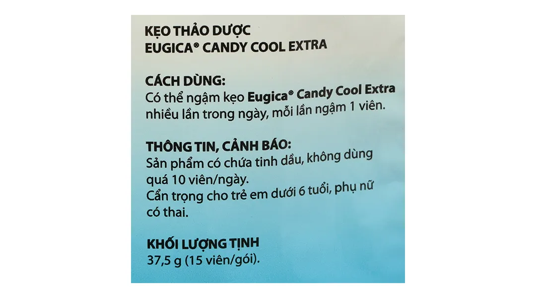 Eugica Candy Cool Extra gói 15 viên 6