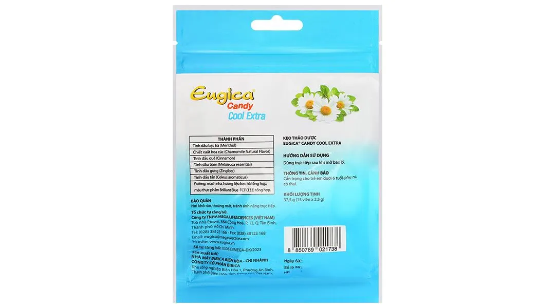 Eugica Candy Cool Extra gói 15 viên 8
