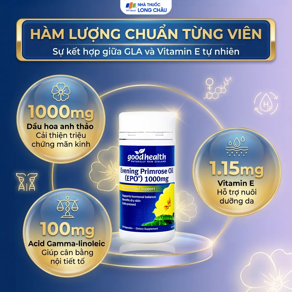 EVENING PRIMROSE OIL (EPO) 1000MG GOODHEALTH 70V 3