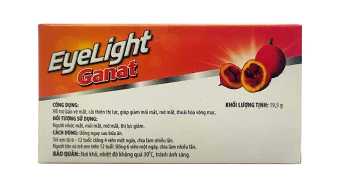 Eyelight Ganat giúp cải thiện thị lực, giảm mỏi mắt hộp 30 viên 4