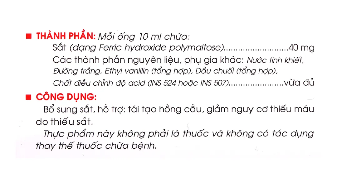 Feritonic hộp 20 ống x 10ml 6