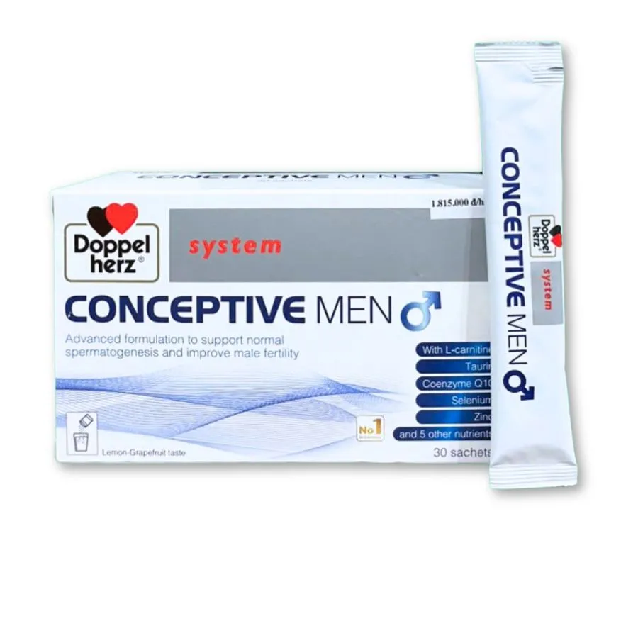 Gói Doppelherz Conceptive Men hỗ trợ bổ sung vitamin và các vi chất dinh dưỡng, cải thiện sinh lý nam (Hộp 30 gói) 3
