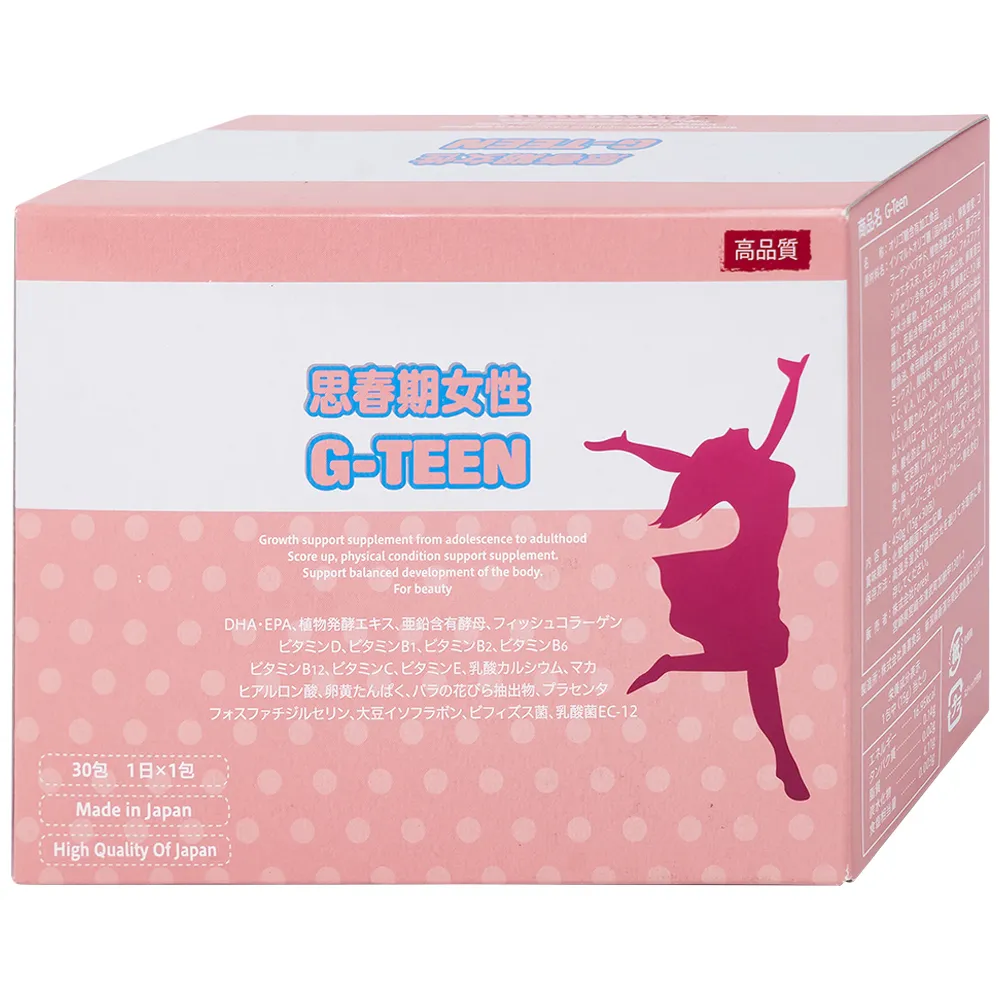 G-TEEN KENKO HỖ TRỢ PHÁT TRIỂN CHO BÉ GÁI GIAI ĐOẠN DẬY THÌ 30 GÓI X 15G 13