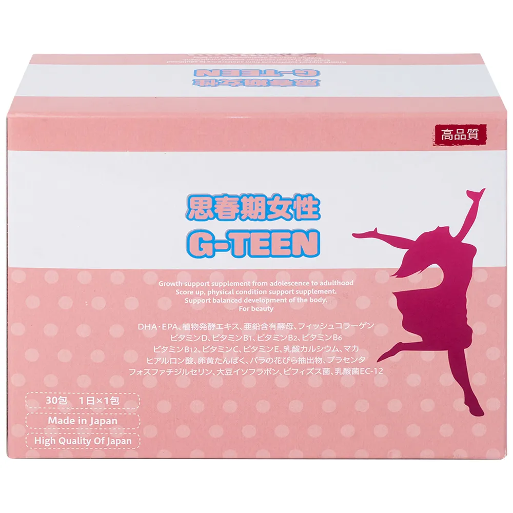 G-TEEN KENKO HỖ TRỢ PHÁT TRIỂN CHO BÉ GÁI GIAI ĐOẠN DẬY THÌ 30 GÓI X 15G 14