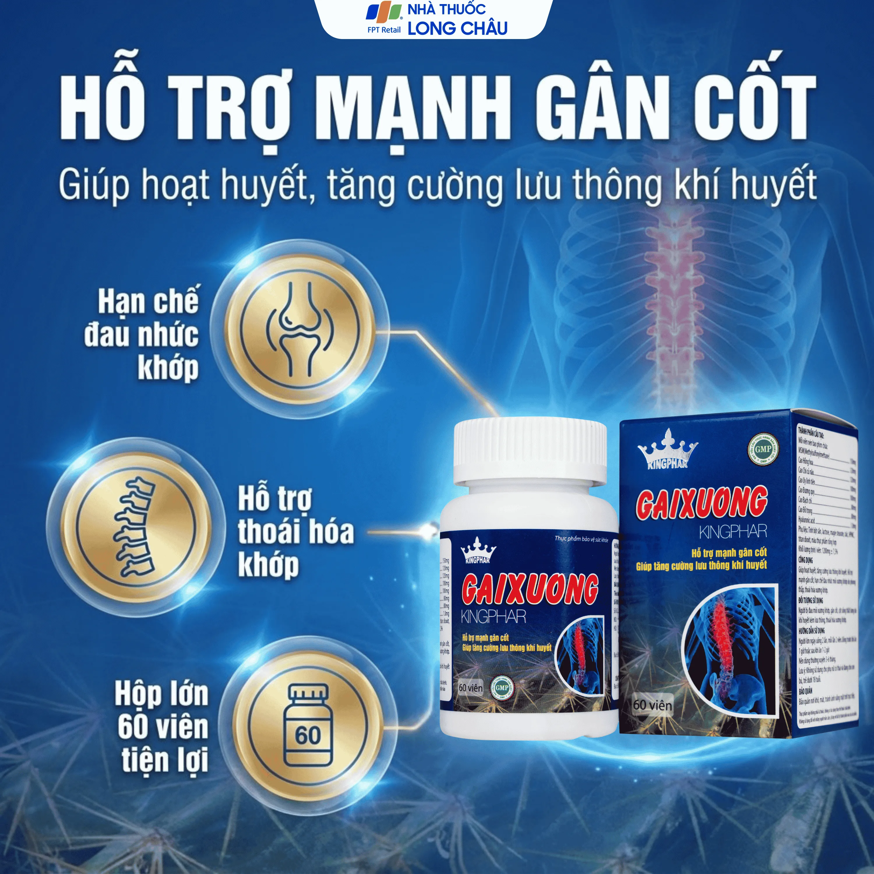 GAI XƯƠNG KINGPHAR 60V 2