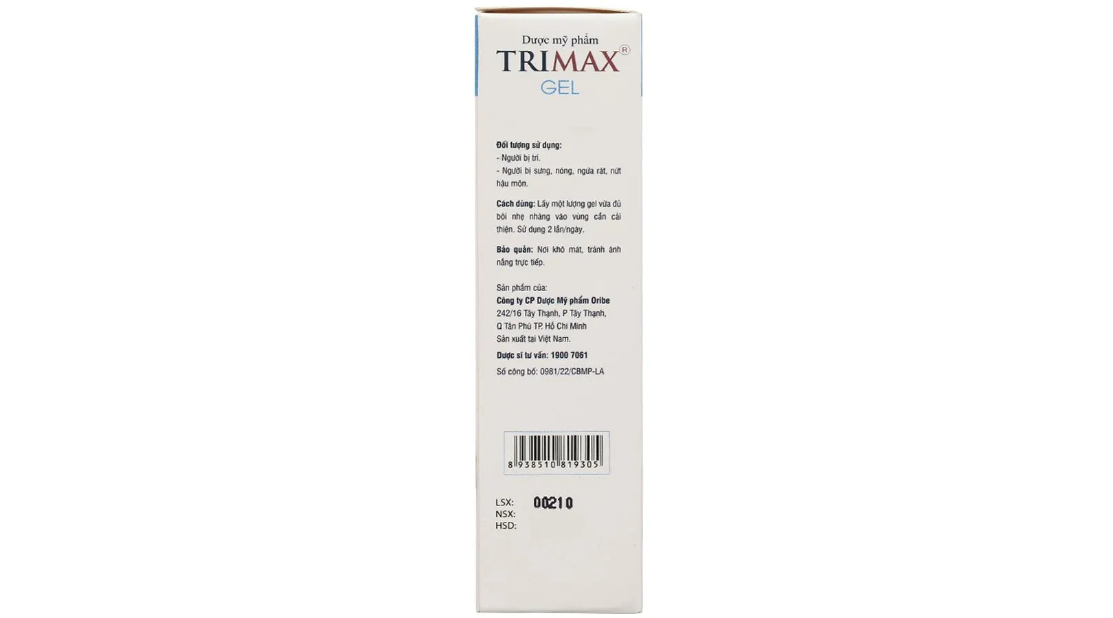 Gel Bôi Trĩ Trimax Tuýp/20Gam 7