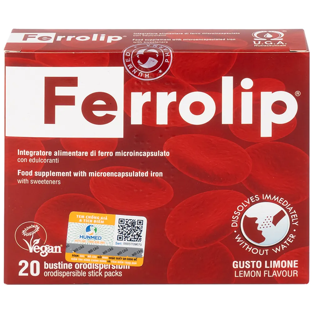 GIÚP BỔ SUNG SẮT FERROLIP UGA 20 GÓI 6