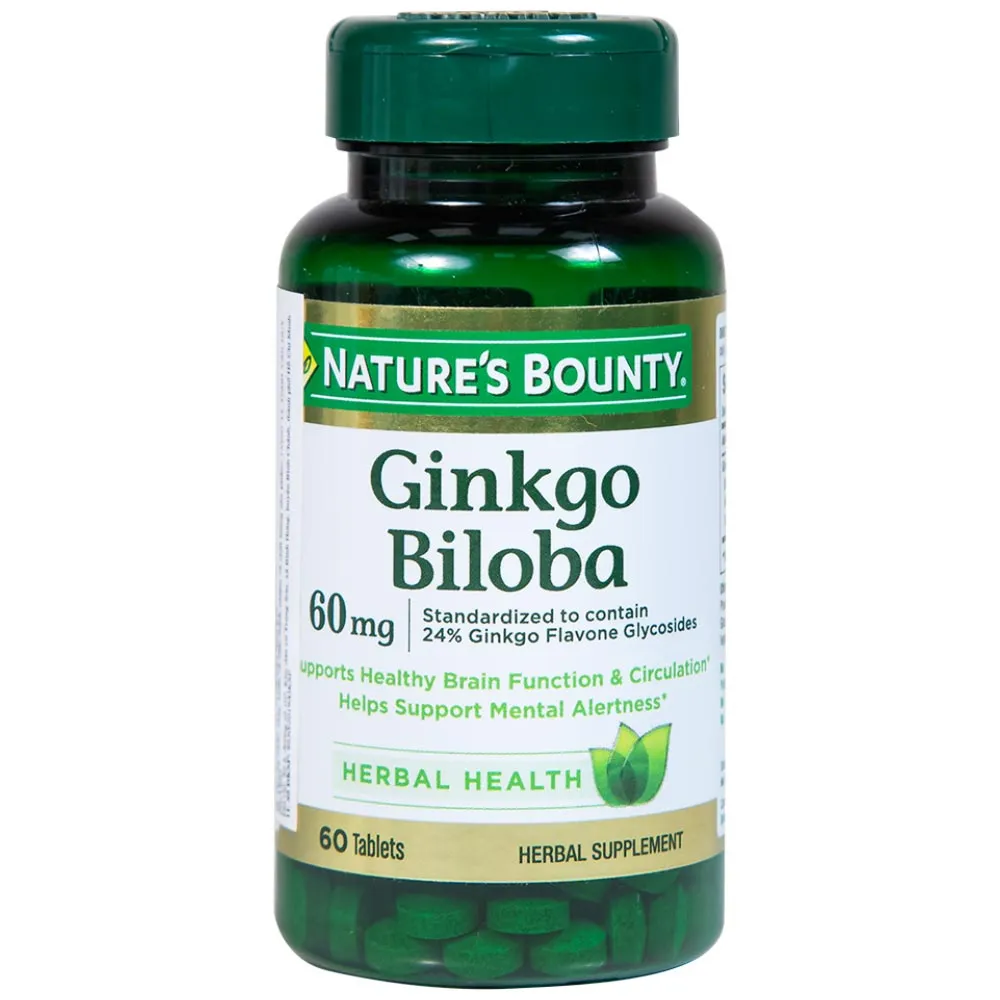 GINKGO BILOBA 60MG NATURES BOUNTY 60V