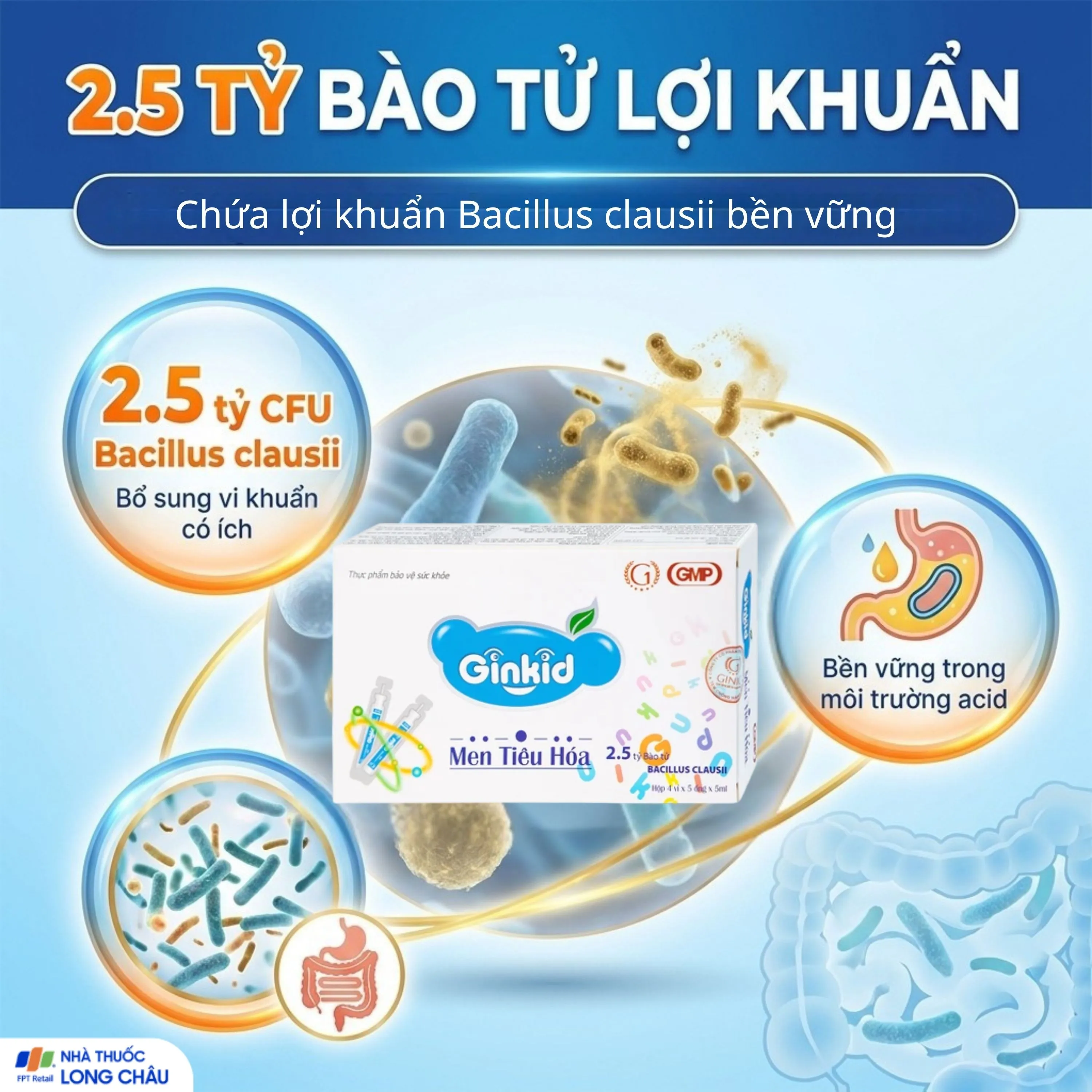 GINKID MEN TIÊU HÓA 4X5 ỐNG 5ML 3