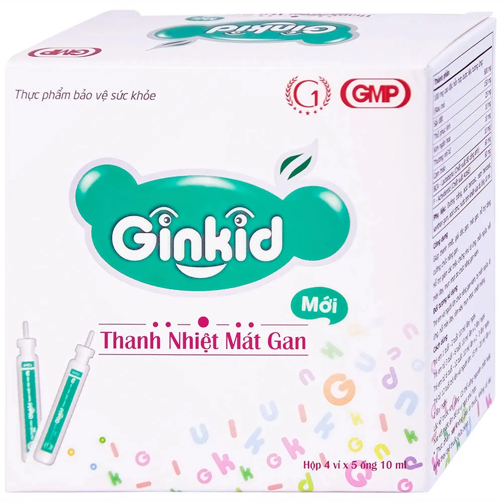 GINKID THANH NHIỆT MÁT GAN 4X5 ỐNG 10ML