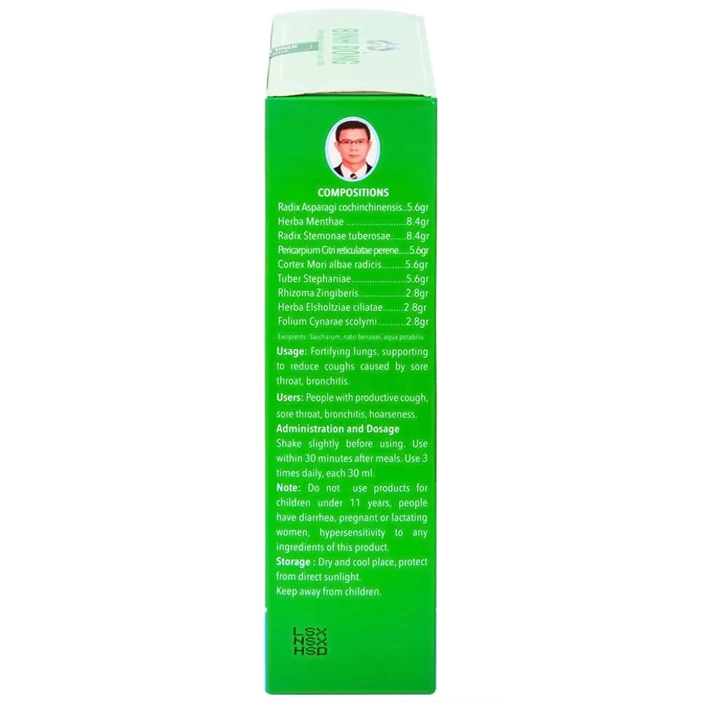 HỖ TRỢ GIẢM HO THIÊN MÔN BỔ PHỔI BÌNH ĐÔNG 280ML 6