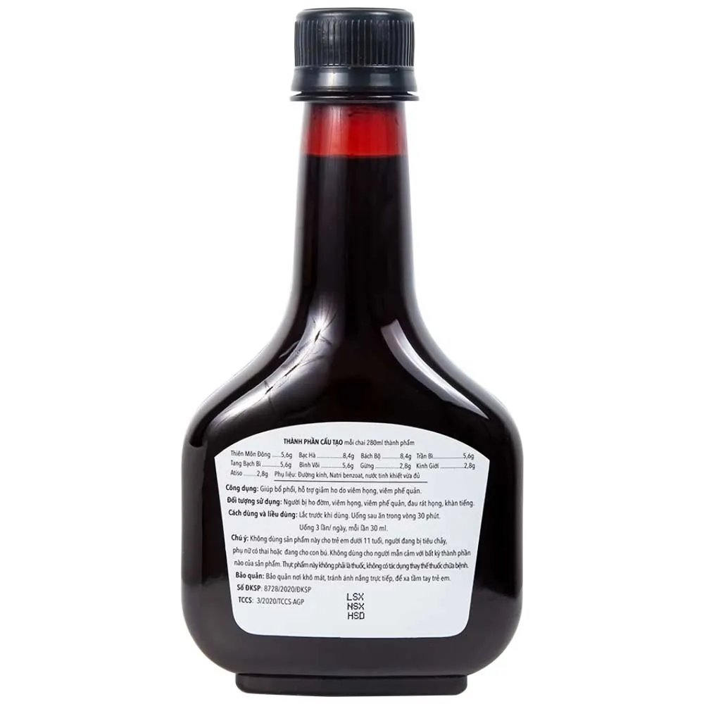 HỖ TRỢ GIẢM HO THIÊN MÔN BỔ PHỔI BÌNH ĐÔNG 280ML 9