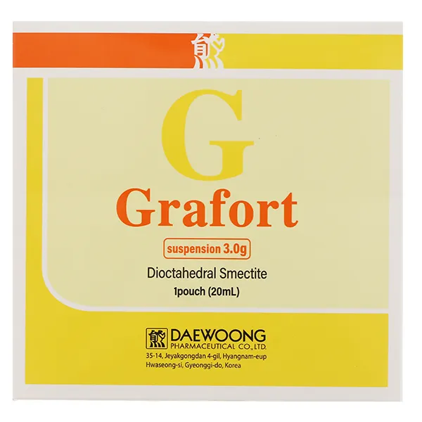 Hỗn dịch uống Grafort 3g trị trào ngược dạ dày, thực quản (20 gói x 20ml)