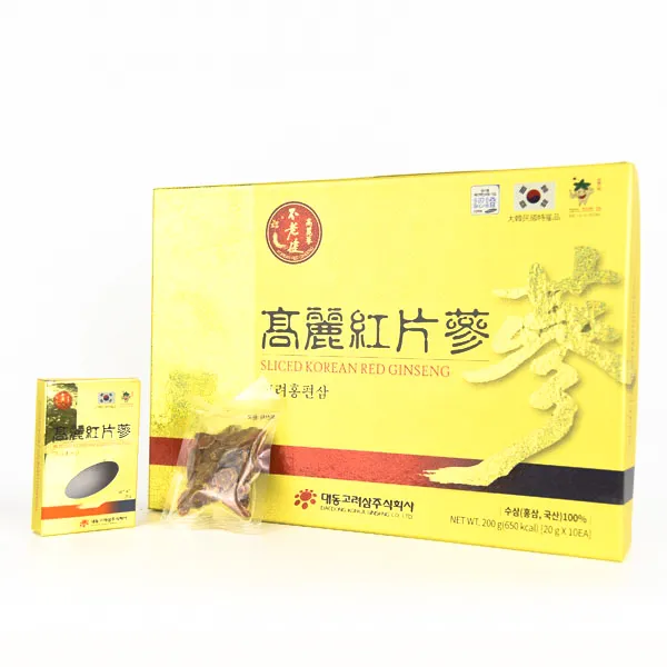 Hồng sâm khô thái lát Daedong (20g*10 hộp giấy)