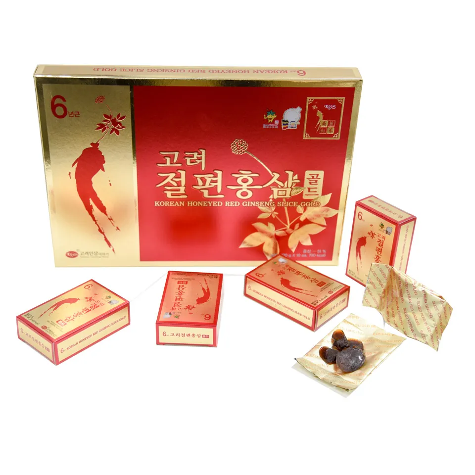 Hồng sâm lát tẩm mật ong Korean Honeyed Red Gingseng Slice Gold (10 gói x 20g) 2