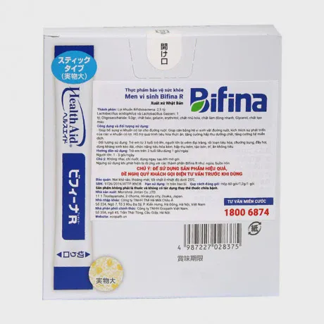 Health Aid Bifina R (Hộp 60 gói) bổ sung men vi sinh hỗ trợ tiêu hóa 3