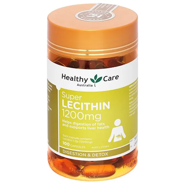 Healthy Care Super Lecithin 1200mg hỗ trợ bảo vệ gan lọ 100 viên