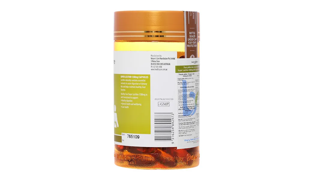 Healthy Care Super Lecithin 1200mg hỗ trợ bảo vệ gan lọ 100 viên 5