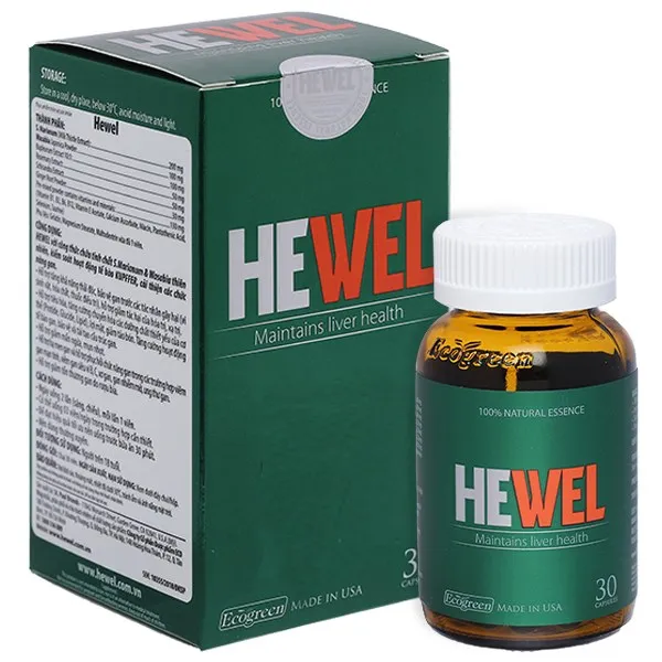 Hewel tăng cường giải độc gan, bảo vệ gan lọ 30 viên