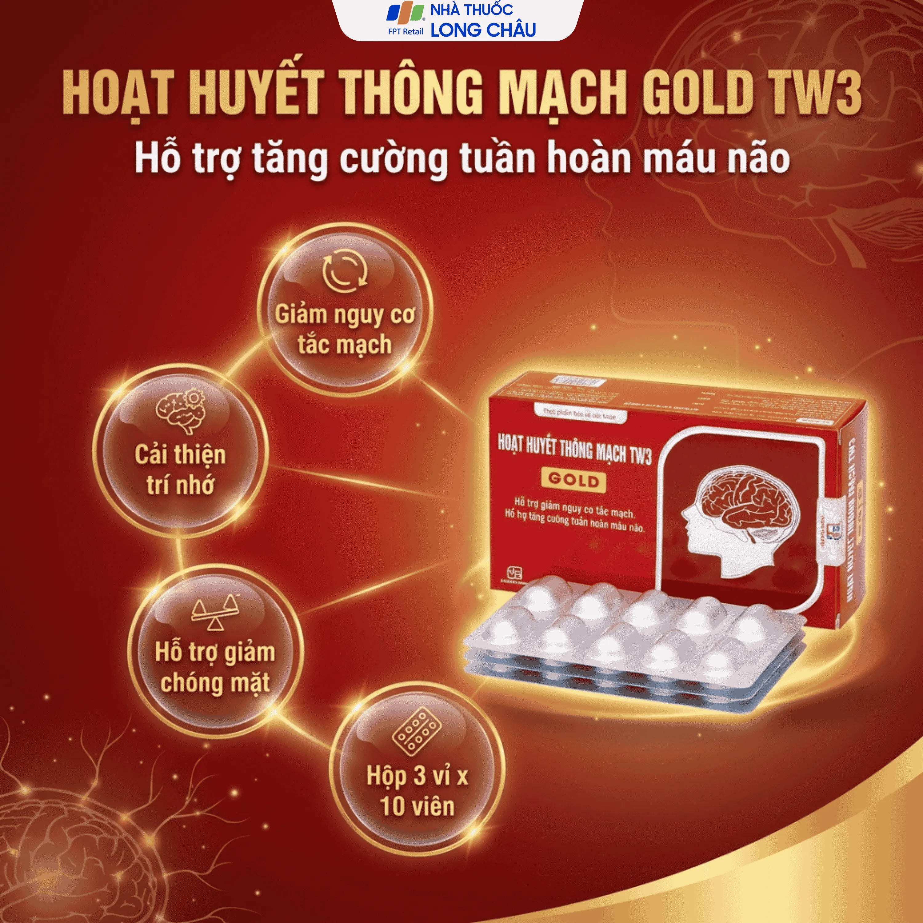 HOẠT HUYẾT THÔNG MẠCH GOLD TW3 3X10 2