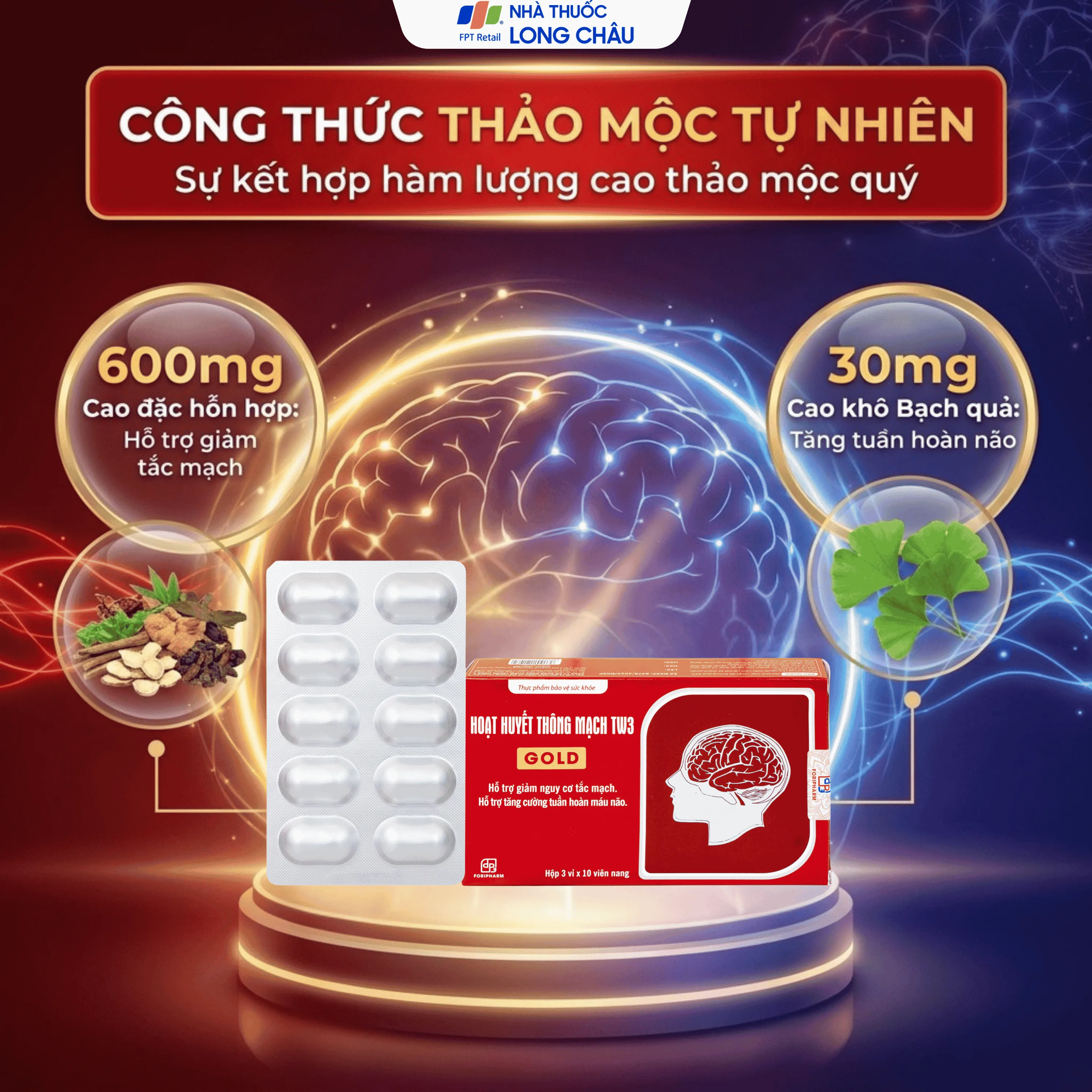 HOẠT HUYẾT THÔNG MẠCH GOLD TW3 3X10 4
