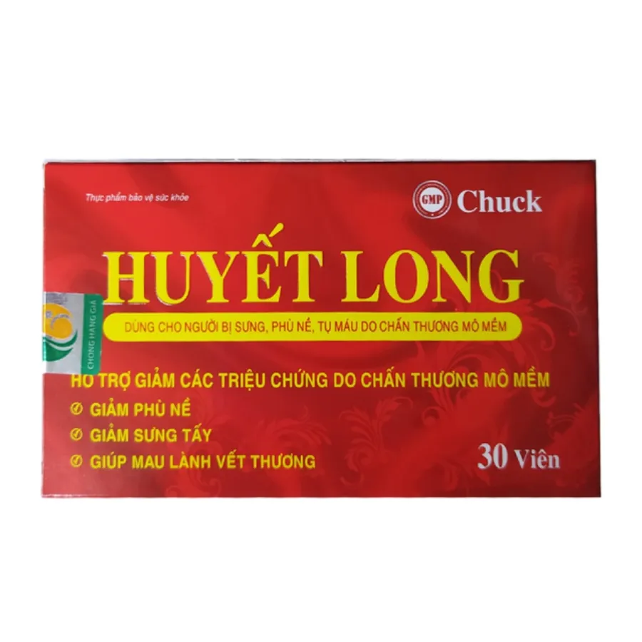Huyết Long Chuck giảm sưng tấy, mau lành vết thương (Hộp 30 viên) 2