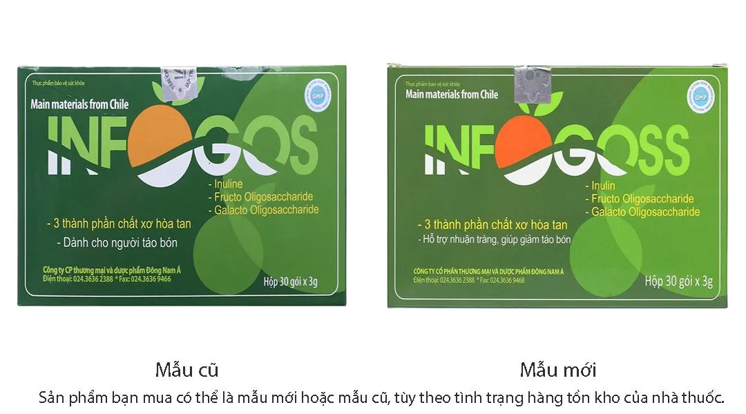 Infogoss hỗ trợ nhuận tràng, giảm táo bón hộp 30 gói x 3g 2
